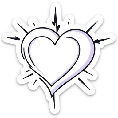 Heart with sparks sticker