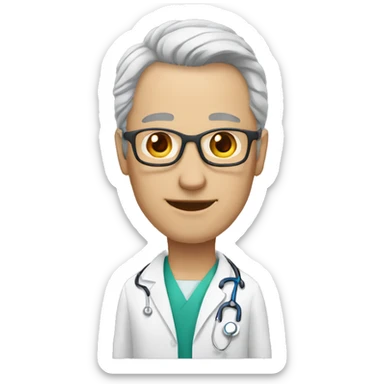 Physician,55 years old, no glasses sticker