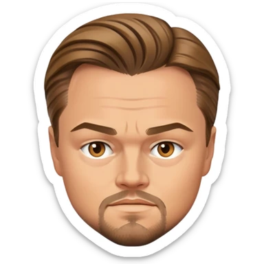 Leonardo DiCaprio face portrait sticker