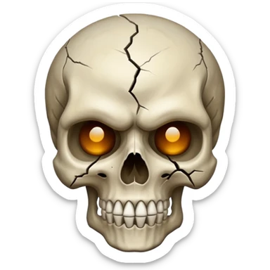 Dangerous skull sticker