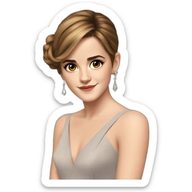 Emma Watson in a cocktail dress sticker