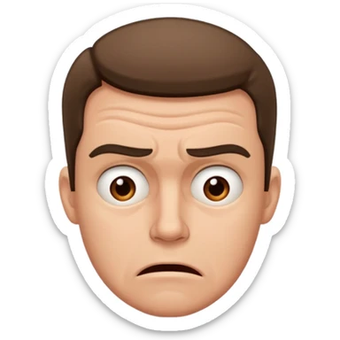 Overwhelmed man sticker