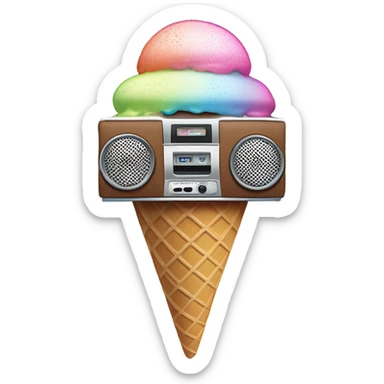 Ice cream boom box speaker  sticker