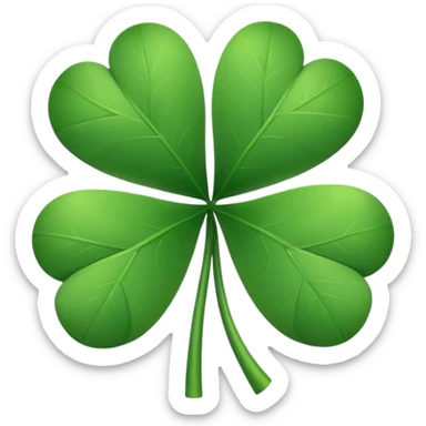 Five leaf shamrock sticker