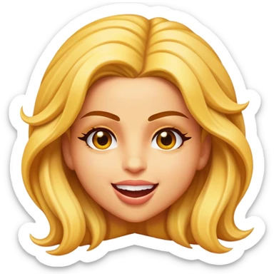 Cinematic Realistic Shakira Pop Culture Emoji, depicted with an energetic, dynamic portrayal of the global pop star rendered with lifelike textures and vibrant, charismatic lighting. sticker