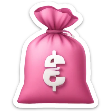 Bag of money pink sticker