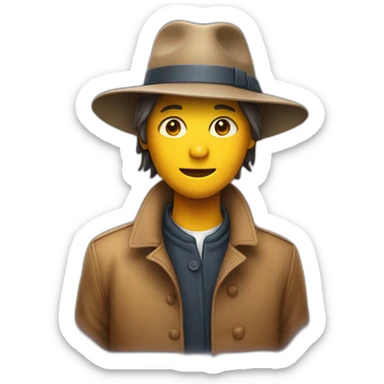 Chat avec un chapeau et un manteau  sticker