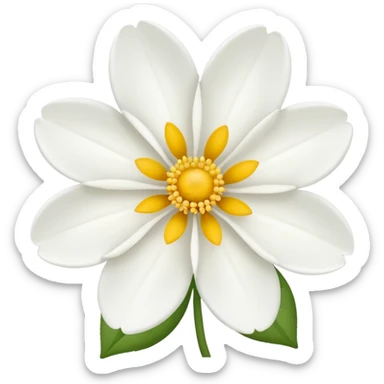 white flower symbolizing purity and virginity sticker