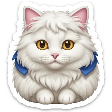 Princess fluffy cat sticker