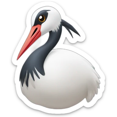 crane d oeuf sticker
