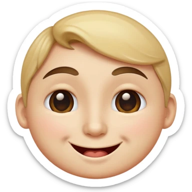 winking smirking pointing circle face sticker