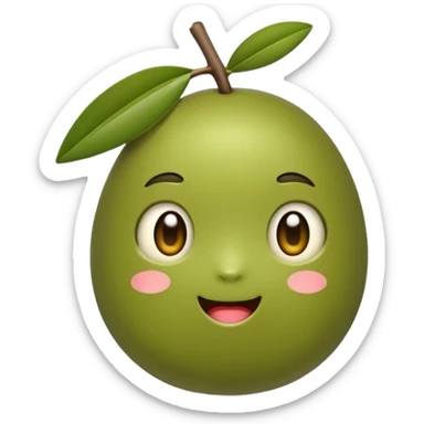 a sticker of a cute olive sticker