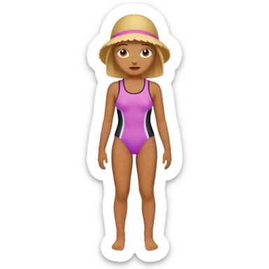 Tanning at the beach sticker