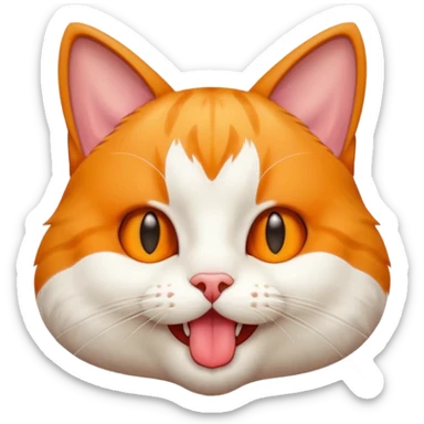 Cat with tongue out sticker