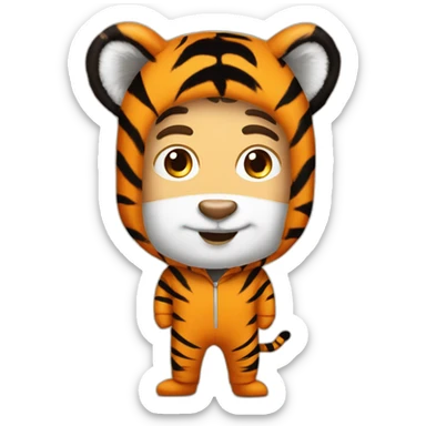 Mark Rutte in a tiger onesie sticker