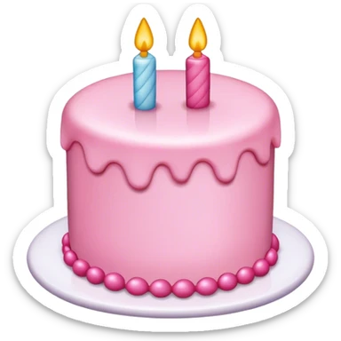 pink cake cute sticker