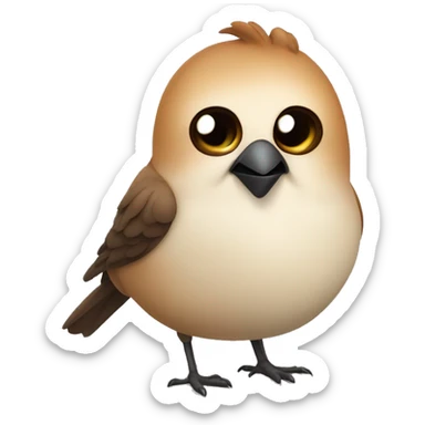 Chochop Bird wth raised eyebrow sticker