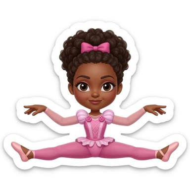 Black Pilates princess ballet sticker