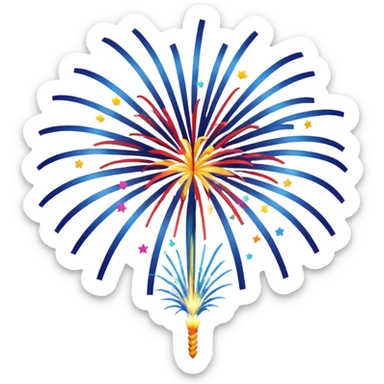 Fireworks on sky  sticker
