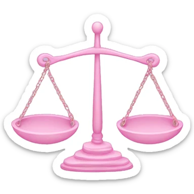 Pastel pink Libra symbol  sticker