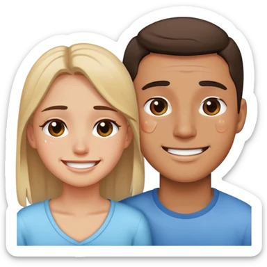 Make the man cry and girl smile  sticker