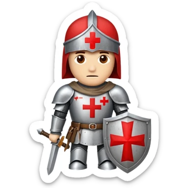 a knight templar red cross sticker