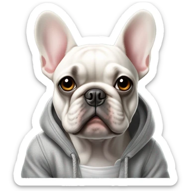 French Bulldog in chrisťas hoodie sticker