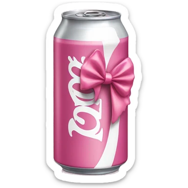 Pink Diet Coke can with pink bow sticker