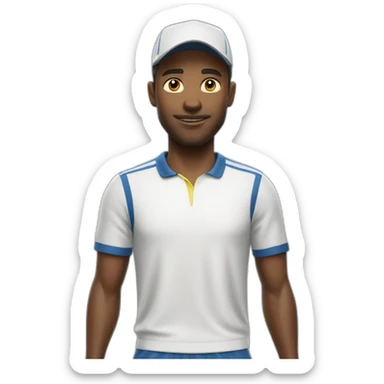 Arthur Fils jouant au tennis sans casquette sticker