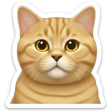golden british shorthair sticker