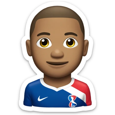 Mbappe with the jersey of france for euro 2024 sticker