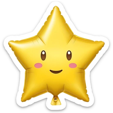 ballon yellow star sticker
