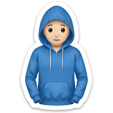 hoodie blu no laces no faces sticker