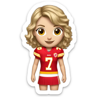 taylor swift wearing 87 chiefs jersey sticker
