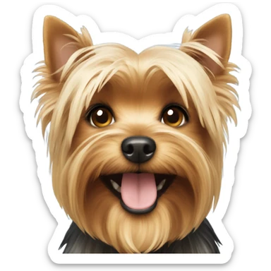 Yorkshire terrier smiling sticker