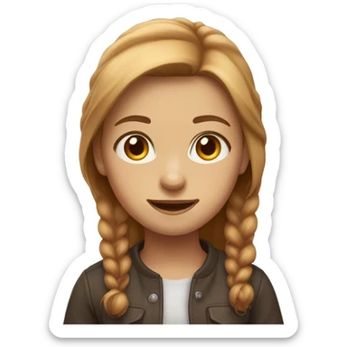 hazelnut brained girl sticker