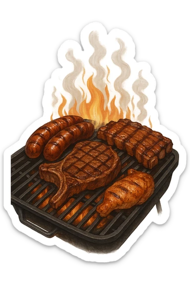 grigliata di carne sticker