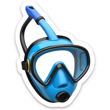 black and blue Snorkel mask sticker