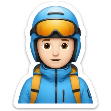 man snowboarding on snow sticker