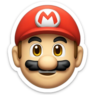 Super Mario Emoji pixelied sticker