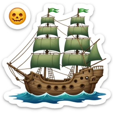 The Flying Dutchman with dilapidated saild sticker