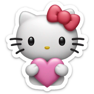 Hello kitty heart sticker