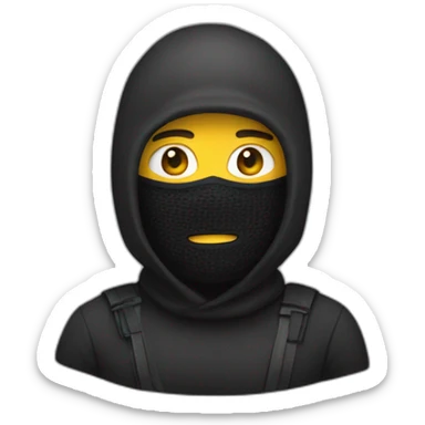 guy with balaclava sticker