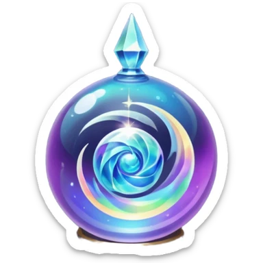 A witch's ball sticker
