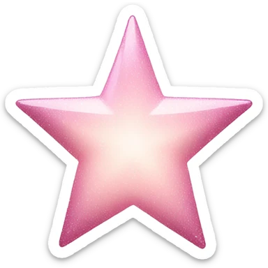 pale pink star sparkle sticker