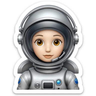 astonaut robot copilot sticker