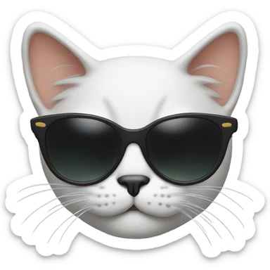 Cat with sunglasses sticker