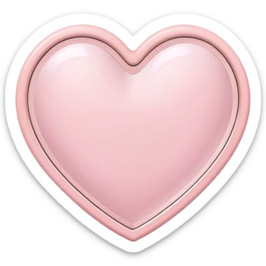 light pink heart and a mirror aesthetic sticker