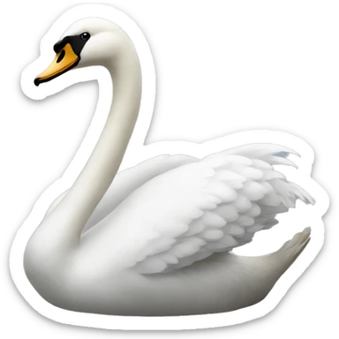 Cisne de color negro sticker
