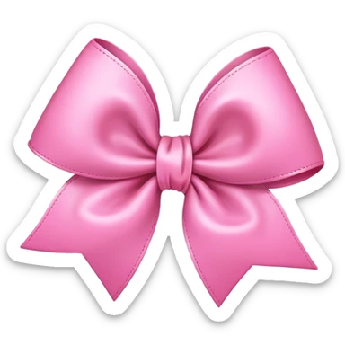 Pink clean girl bow sticker